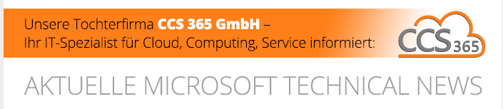 Aktuelle Microsoft technical News